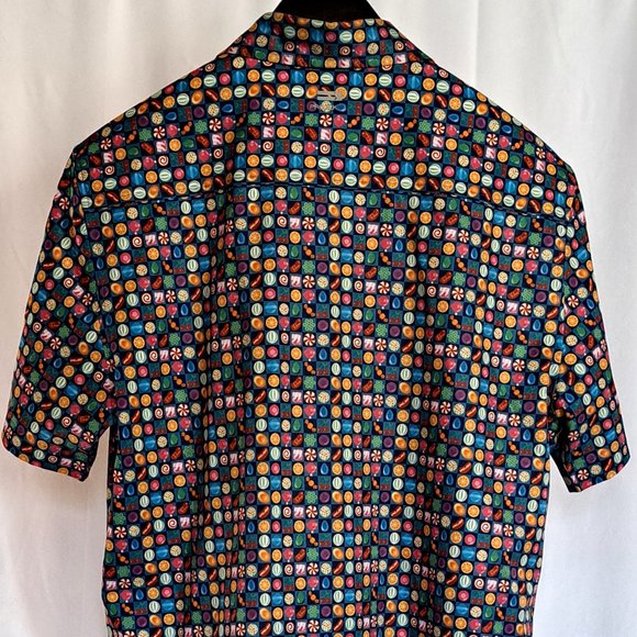 stunning RAW PROJEK mens Fruity SHIRT Size MEDIUM SHORT SLEEVES fruits all over - Picture 2 of 8